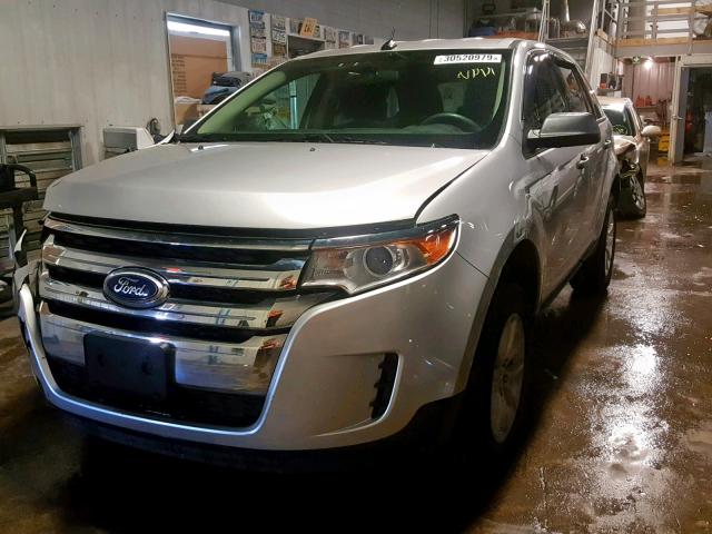 2FMDK3GC3EBA90615 - 2014 FORD EDGE SE SILVER photo 2