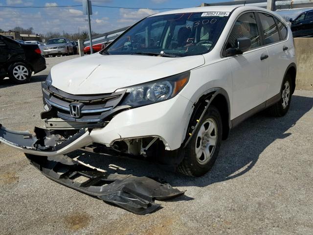 5J6RM3H37CL026300 - 2012 HONDA CR-V LX WHITE photo 2