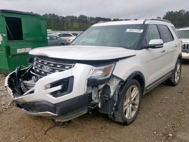 1FM5K7F86GGC46134 - 2016 FORD EXPLORER L WHITE photo 2