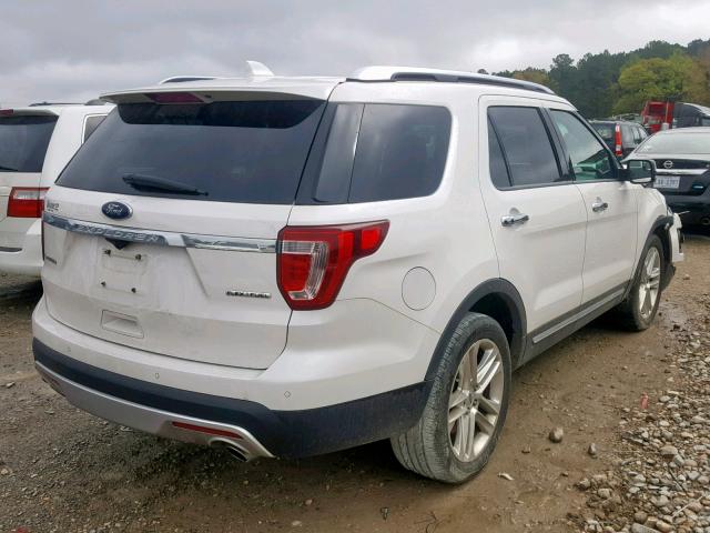 1FM5K7F86GGC46134 - 2016 FORD EXPLORER L WHITE photo 4