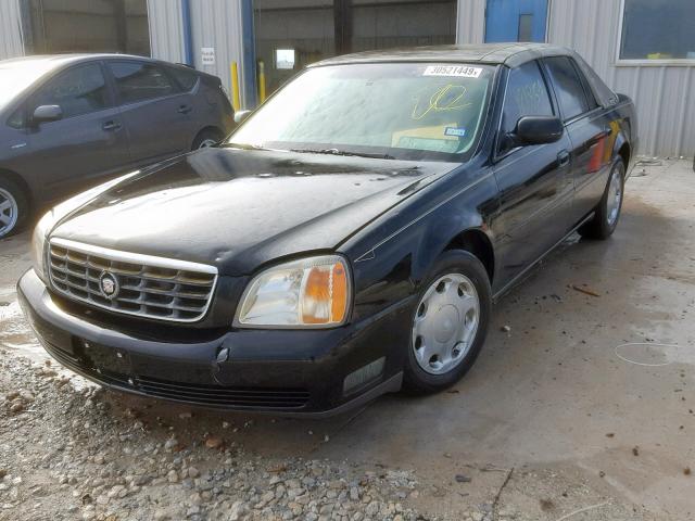 1G6KE57Y11U131650 - 2001 CADILLAC DEVILLE DH BLACK photo 2