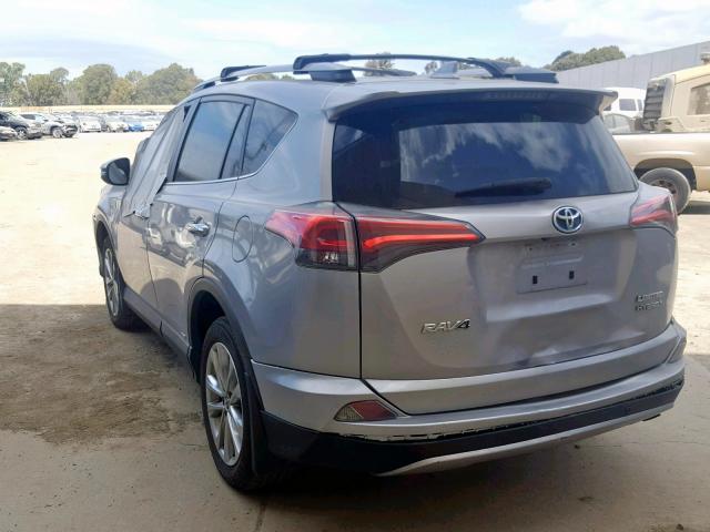 JTMDJREV8HD071409 - 2017 TOYOTA RAV4 HV LI SILVER photo 3