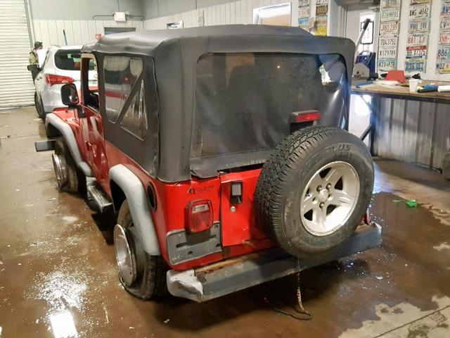 1J4FA49S84P767928 - 2004 JEEP WRANGLER / RED photo 3