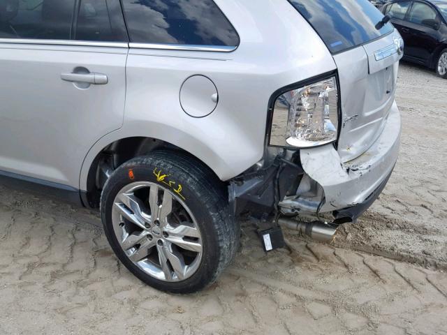 2FMDK3KC4DBE23524 - 2013 FORD EDGE LIMIT SILVER photo 9