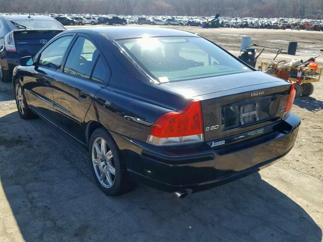 YV1RH592862539393 - 2006 VOLVO S60 2.5T BLACK photo 3