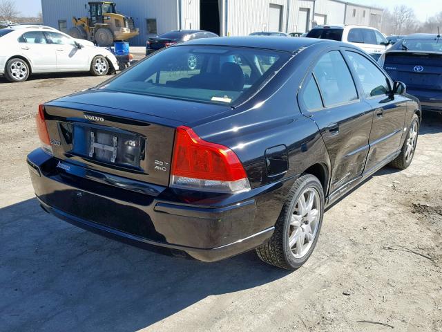 YV1RH592862539393 - 2006 VOLVO S60 2.5T BLACK photo 4