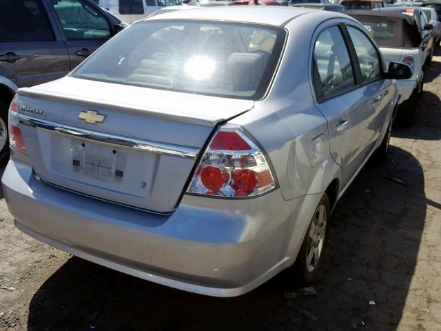 KL1TD5DEXAB107526 - 2010 CHEVROLET AVEO LS SILVER photo 4