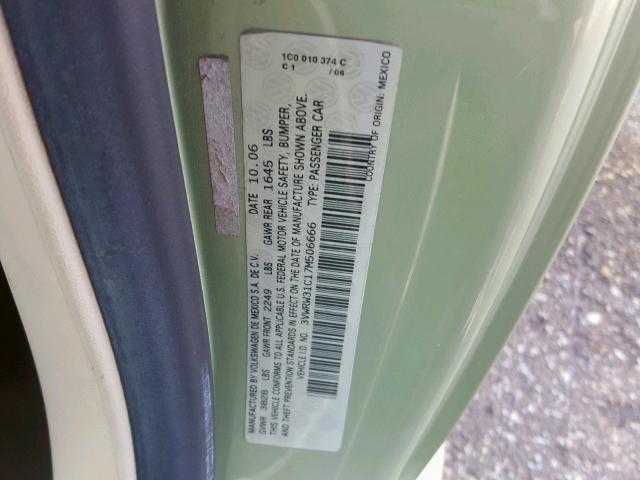 3VWRW31C17M506666 - 2007 VOLKSWAGEN NEW BEETLE Yaşıl foto 10