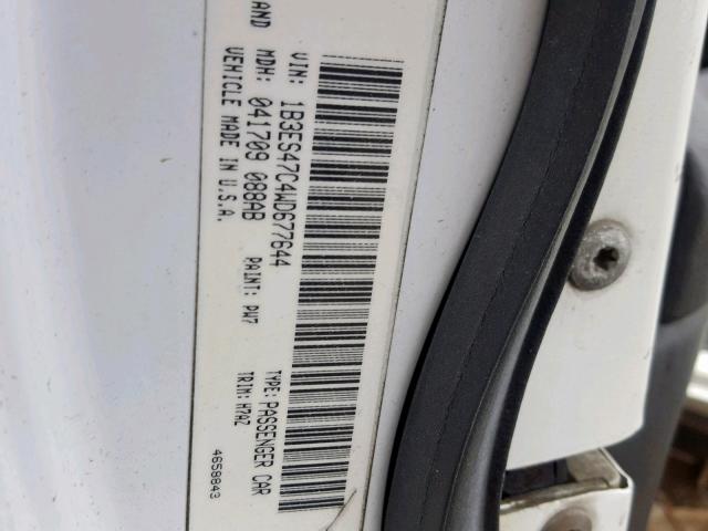 1B3ES47C4WD677644 - 1998 DODGE NEON HIGHL WHITE photo 10