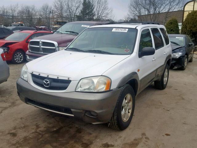 4F2YU08112KM32172 - 2002 MAZDA TRIBUTE LX WHITE photo 2