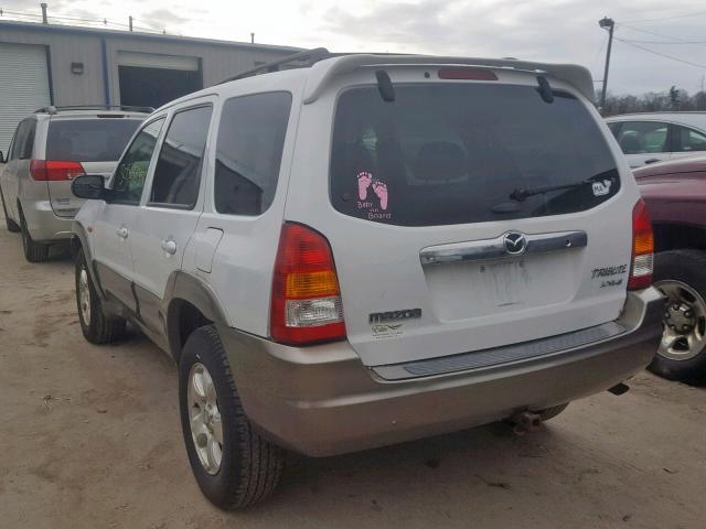 4F2YU08112KM32172 - 2002 MAZDA TRIBUTE LX WHITE photo 3