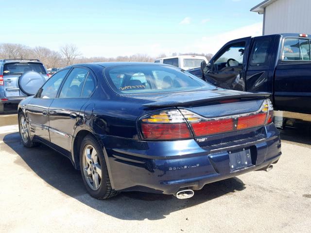 1G2HZ541534139230 - 2003 PONTIAC BONNEVILLE BLUE photo 3