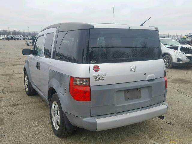 5J6YH28233L026764 - 2003 HONDA ELEMENT DX SILVER photo 3