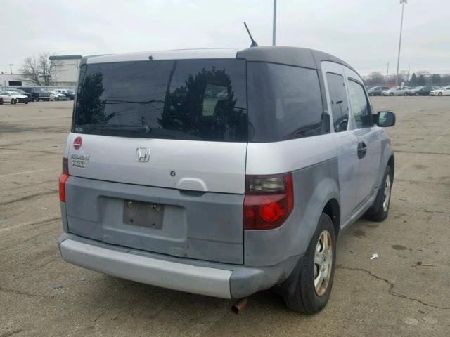 5J6YH28233L026764 - 2003 HONDA ELEMENT DX SILVER photo 4