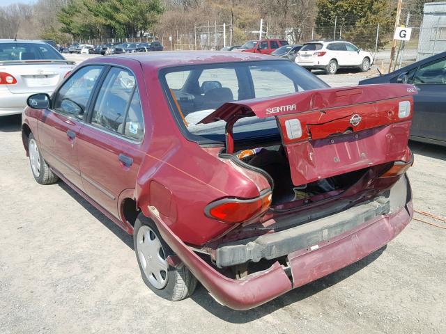 1N4AB41D3WC721899 - 1998 NISSAN SENTRA E MAROON photo 3