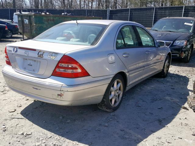 WDBRF64J71F099036 - 2001 MERCEDES-BENZ C 320 SILVER photo 4