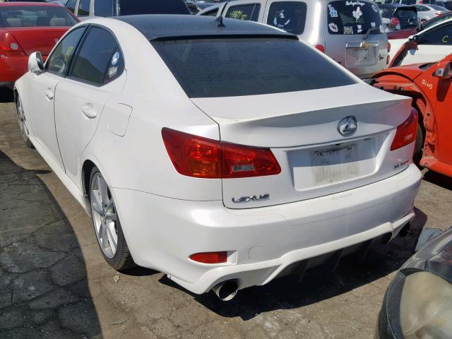 JTHBE262775016108 - 2007 LEXUS IS 350 WHITE photo 3