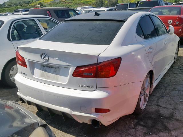 JTHBE262775016108 - 2007 LEXUS IS 350 WHITE photo 4