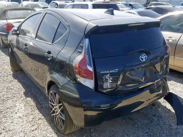 JTDKDTB34F1576294 - 2015 TOYOTA PRIUS C BLACK photo 3