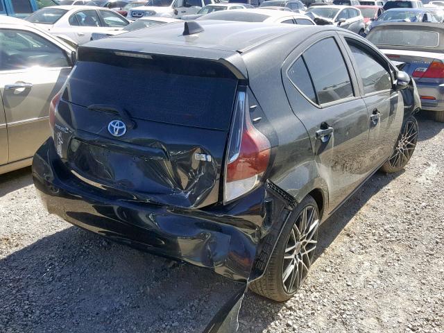 JTDKDTB34F1576294 - 2015 TOYOTA PRIUS C BLACK photo 4