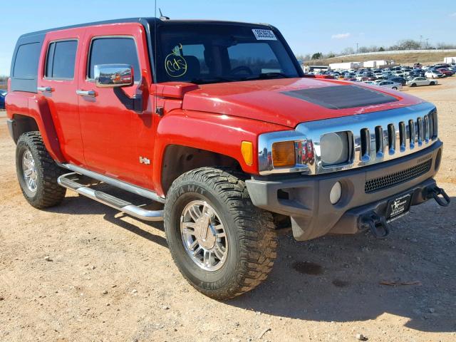 5GTDN13E378242592 - 2007 HUMMER H3 RED photo 1