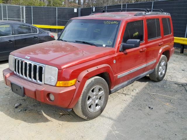 1J8HG58N66C199244 - 2006 JEEP COMMANDER RED photo 2