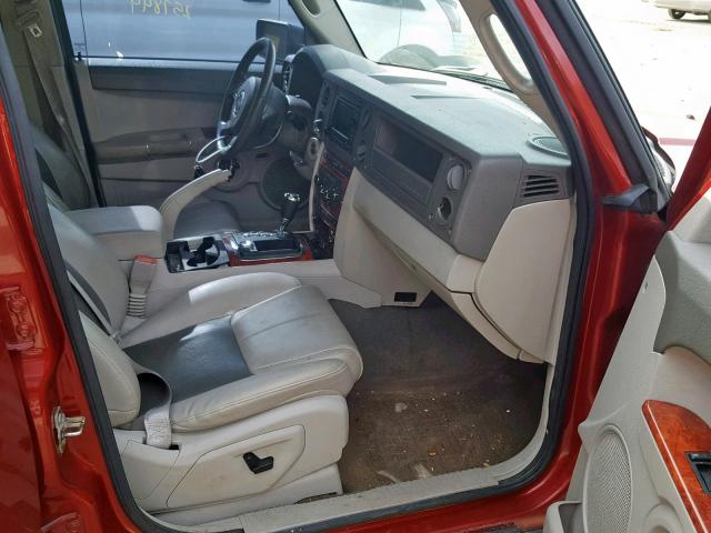 1J8HG58N66C199244 - 2006 JEEP COMMANDER RED photo 5