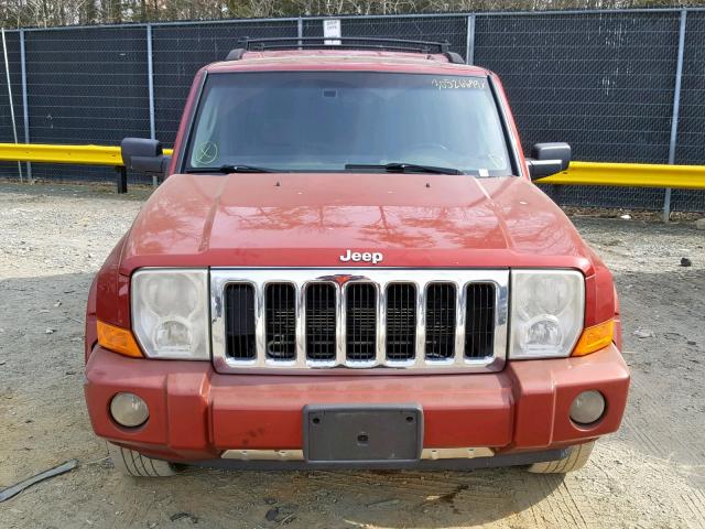 1J8HG58N66C199244 - 2006 JEEP COMMANDER RED photo 9