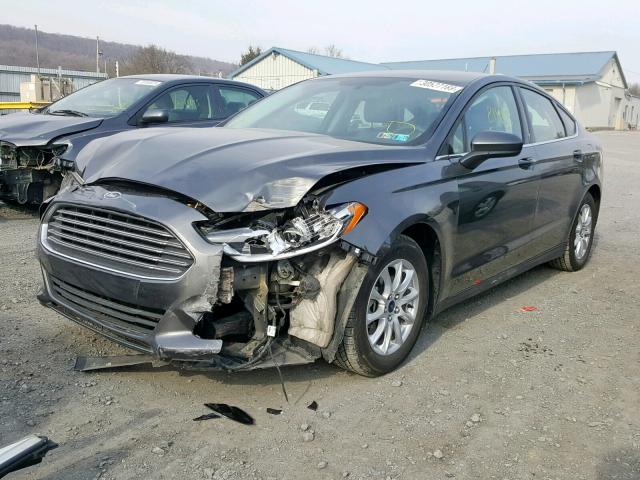 3FA6P0G74FR287334 - 2015 FORD FUSION S CHARCOAL photo 2