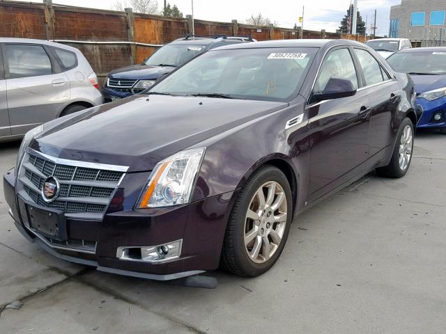 1G6DS57V080157052 - 2008 CADILLAC CTS HI FEA BURGUNDY photo 2