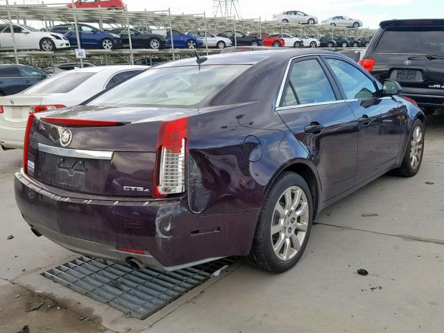 1G6DS57V080157052 - 2008 CADILLAC CTS HI FEA BURGUNDY photo 4