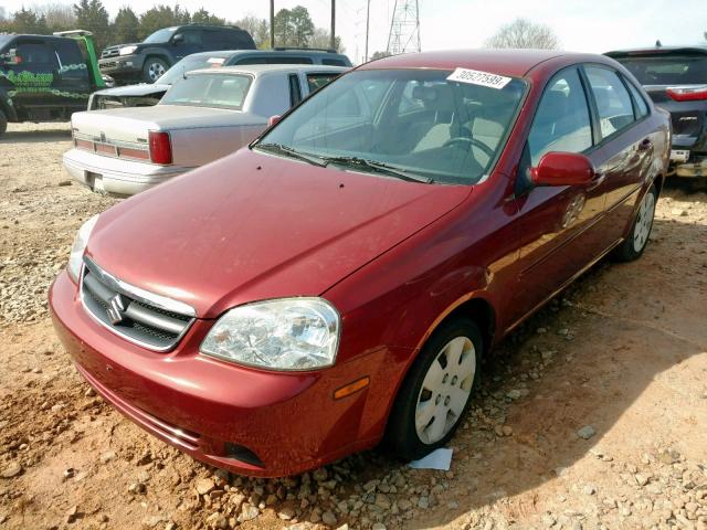 KL5JD56Z66K433420 - 2006 SUZUKI FORENZA BURGUNDY photo 2