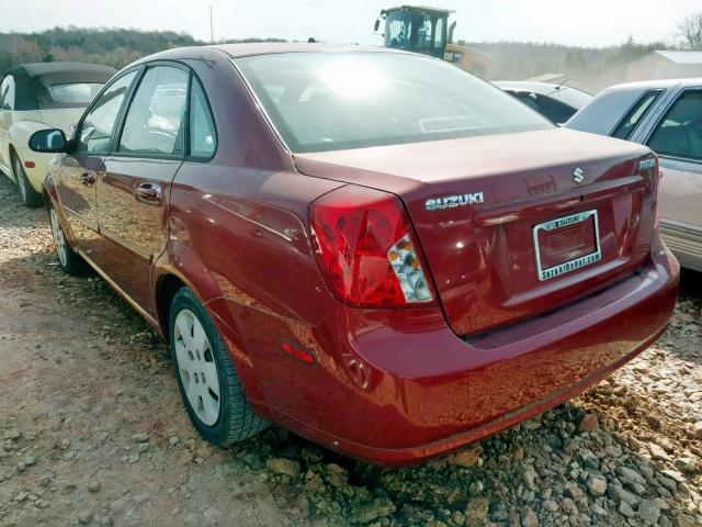 KL5JD56Z66K433420 - 2006 SUZUKI FORENZA BURGUNDY photo 3