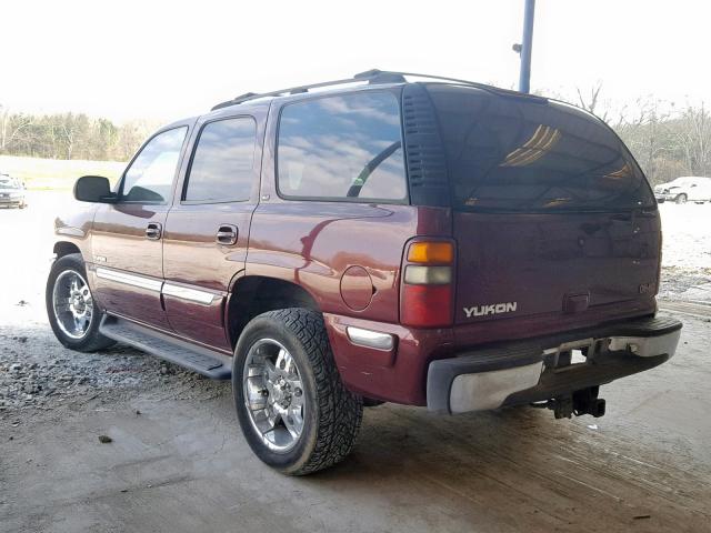 1GKEK13T3YJ106710 - 2000 GMC YUKON MAROON photo 3