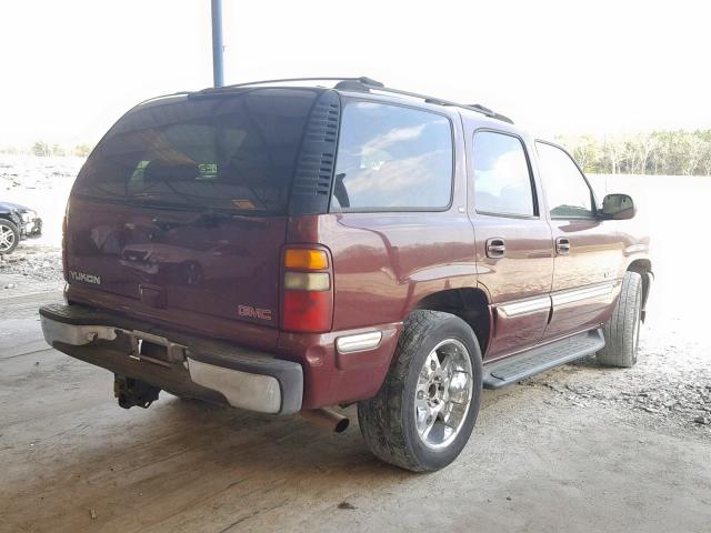 1GKEK13T3YJ106710 - 2000 GMC YUKON MAROON photo 4