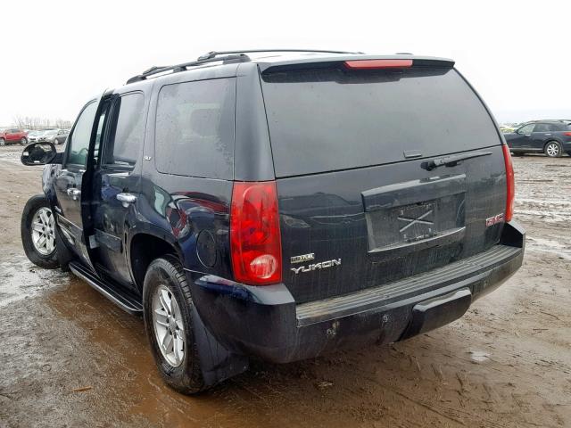 1GKFK13017R223101 - 2007 GMC YUKON BLACK photo 3