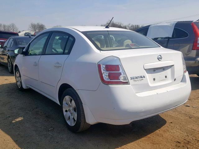 3N1AB61E88L649722 - 2008 NISSAN SENTRA 2.0 WHITE photo 3