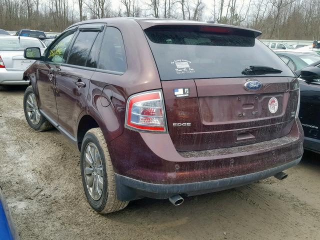 2FMDK4JC8ABA20102 - 2010 FORD EDGE SEL BROWN photo 3