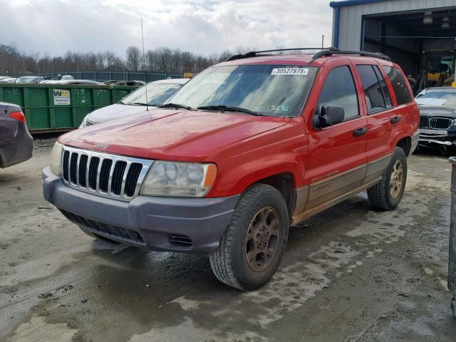 1J4GW58S0XC796249 - 1999 JEEP GRAND CHER RED photo 2