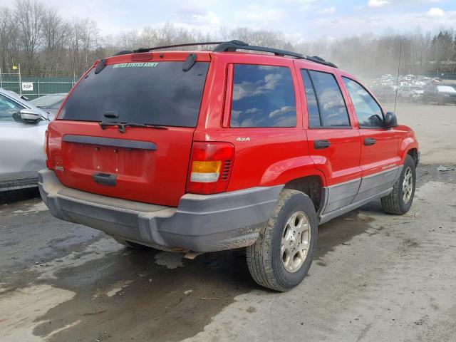 1J4GW58S0XC796249 - 1999 JEEP GRAND CHER RED photo 4