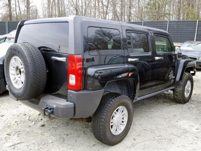 5GTEN13E488168718 - 2008 HUMMER H3 BLACK photo 4