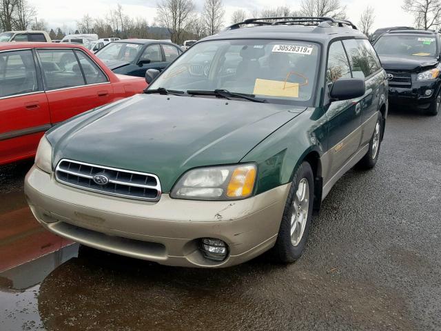 4S3BH675327642941 - 2002 SUBARU LEGACY OUT GREEN photo 2