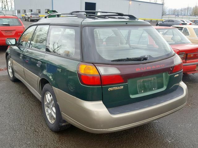 4S3BH675327642941 - 2002 SUBARU LEGACY OUT GREEN photo 3