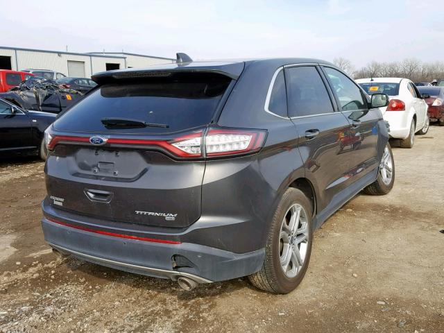 2FMTK4K81FBB52180 - 2015 FORD EDGE TITAN GRAY photo 4