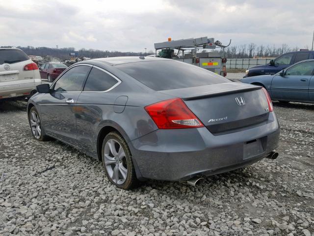 1HGCS2B89CA000942 - 2012 HONDA ACCORD EXL GRAY photo 3