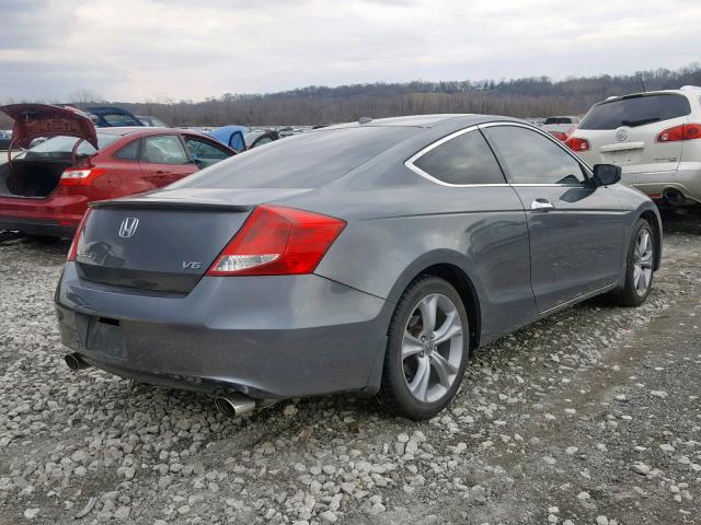 1HGCS2B89CA000942 - 2012 HONDA ACCORD EXL GRAY photo 4