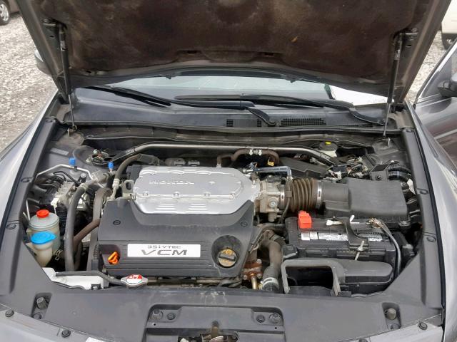 1HGCS2B89CA000942 - 2012 HONDA ACCORD EXL GRAY photo 7