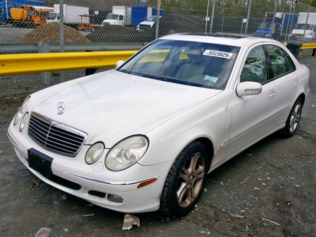 WDBUF83J85X171921 - 2005 MERCEDES-BENZ E 500 4MAT WHITE photo 2