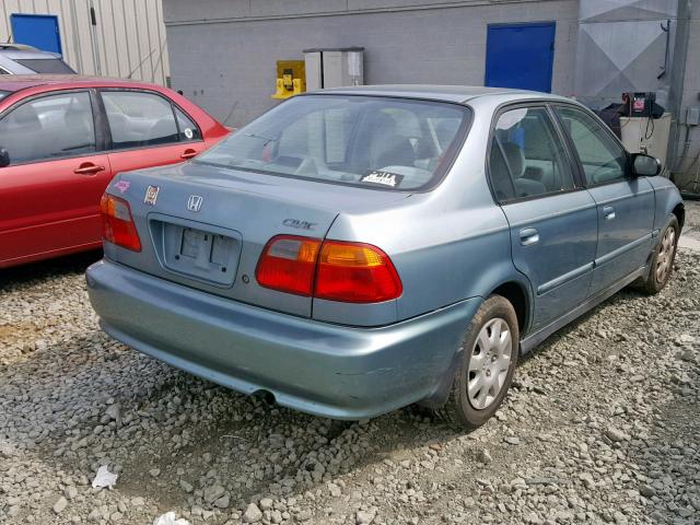 2HGEJ6618YH569385 - 2000 HONDA CIVIC BASE BLUE photo 4