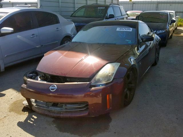 JN1AZ34D56M300470 - 2006 NISSAN 350Z COUPE MAROON photo 2